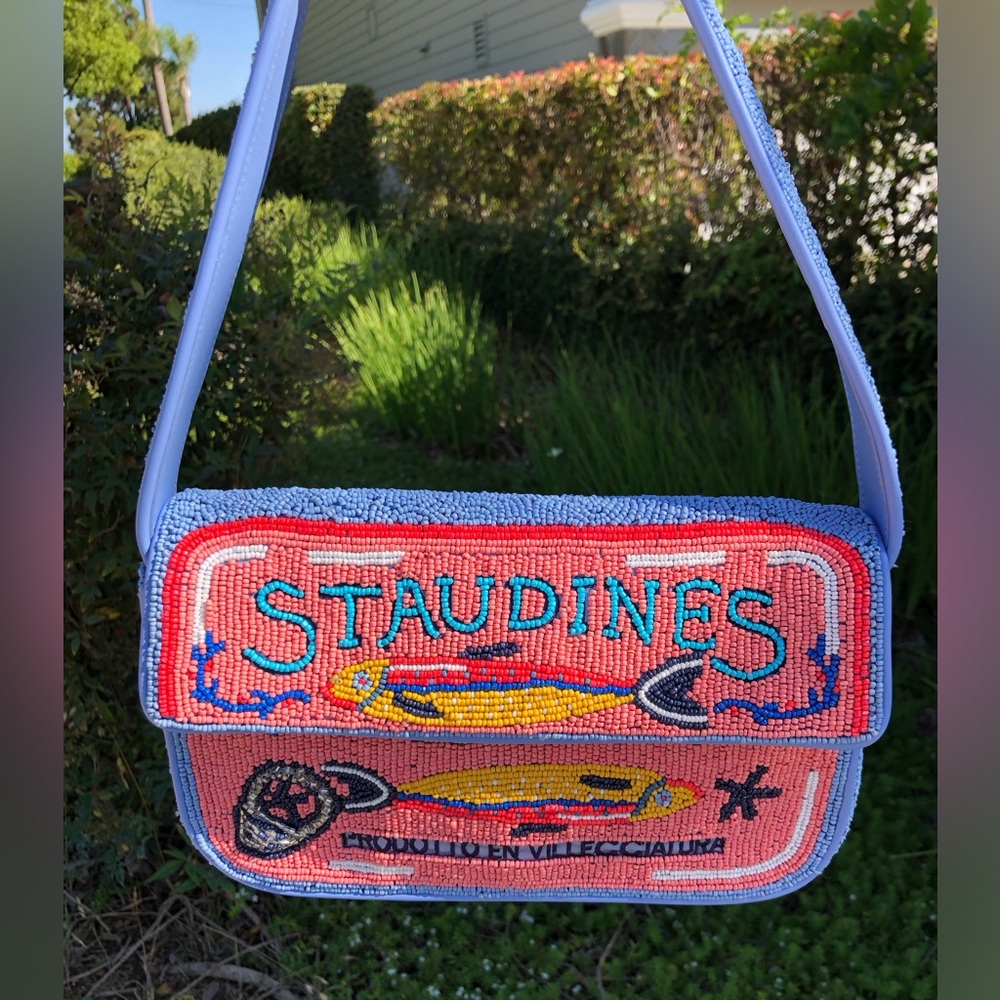 STAUD Tommy Beaded Staudines Sardines Bag - EUC